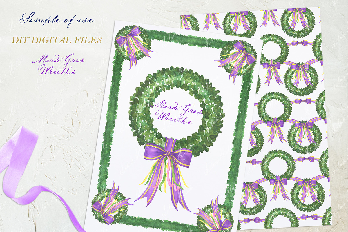 Mardi Gras Wreath Bow Frames DIY, a Graphic by LABFcreations (Photo 4 of 4)