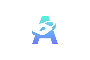modern initial letter A padlock logo, a Branding & Logo Template by Rasagama Studio
