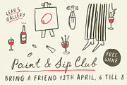 Cherry Cocktail Party Messy Font Duo, a Handwritten Font by Ayya Studio (Thumbnail 6 of 15)