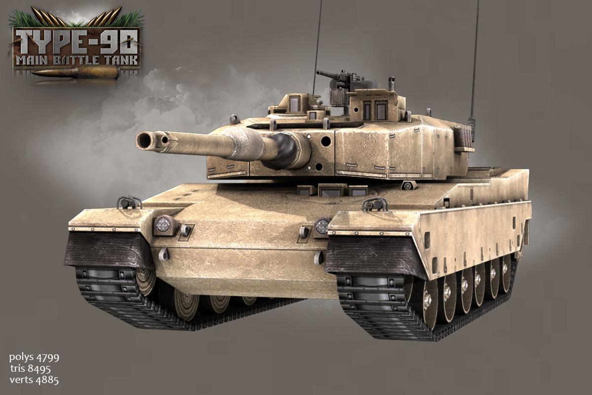 Type-90 Main Battle Tank, a Cars & Vehicle 3D Model by Beatheart Creative Studio (Photo 4 of 14)
