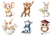 Woodland Animals Png, Cute Baby, an Illustration by CreationArt (Thumbnail 4 of 5)