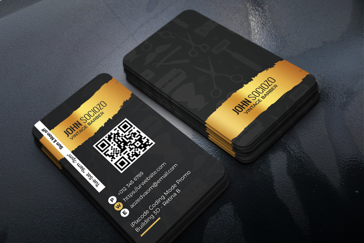 Barber Business Card, a Business Card Template by xnorpix (Photo 1 of 2)