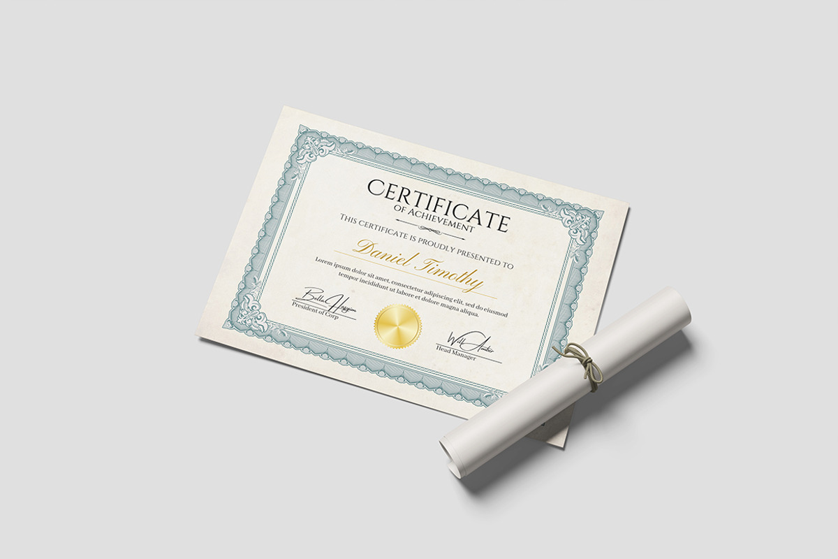 Versatile Certificate Mockup, an Advertising Mockup by bimockup (Photo 2 of 6)