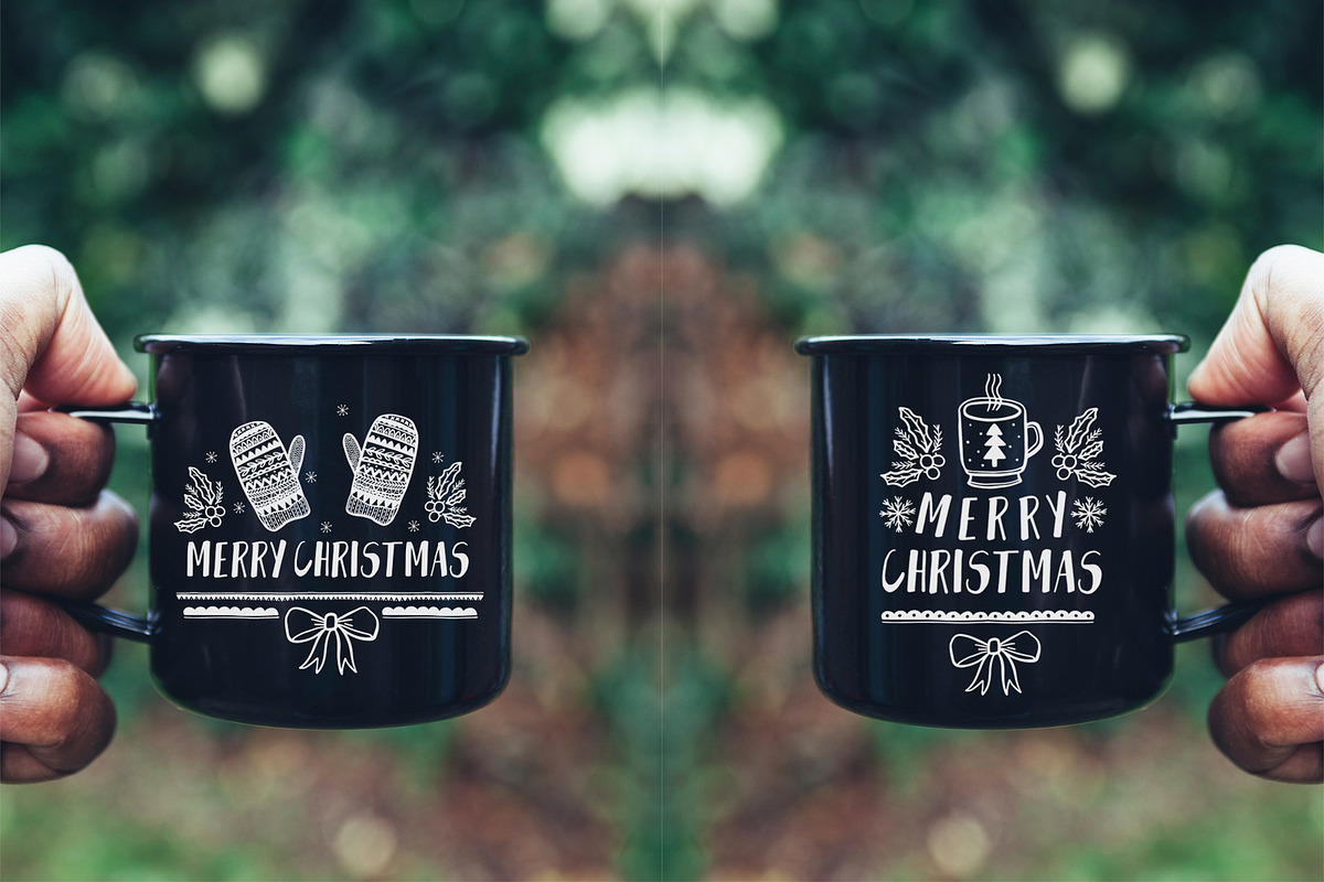 Merry christmas-doodle set, a Decorative Illustration by Moonflora (Photo 4 of 9)