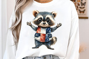 Cute Patriotic Raccoon PNG, an Illustration by SinaCreation (Thumbnail 9 of 10)