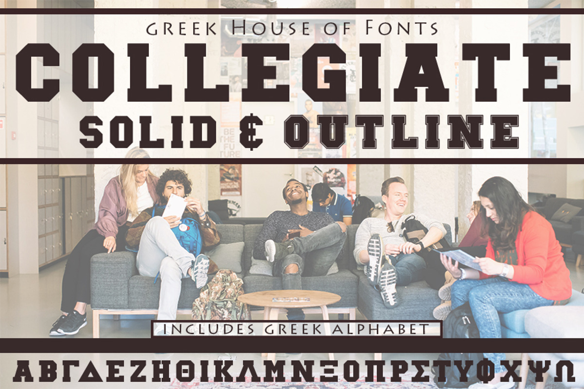 Collegiate Greek Font Set