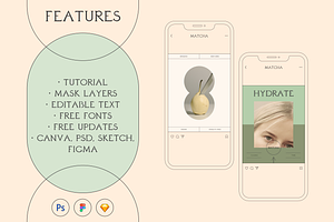 Matcha Skincare Instagram Template