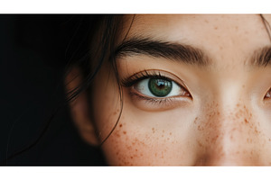 Close-up of a person with green eyes, a Person Photo by Sergey Kotenev