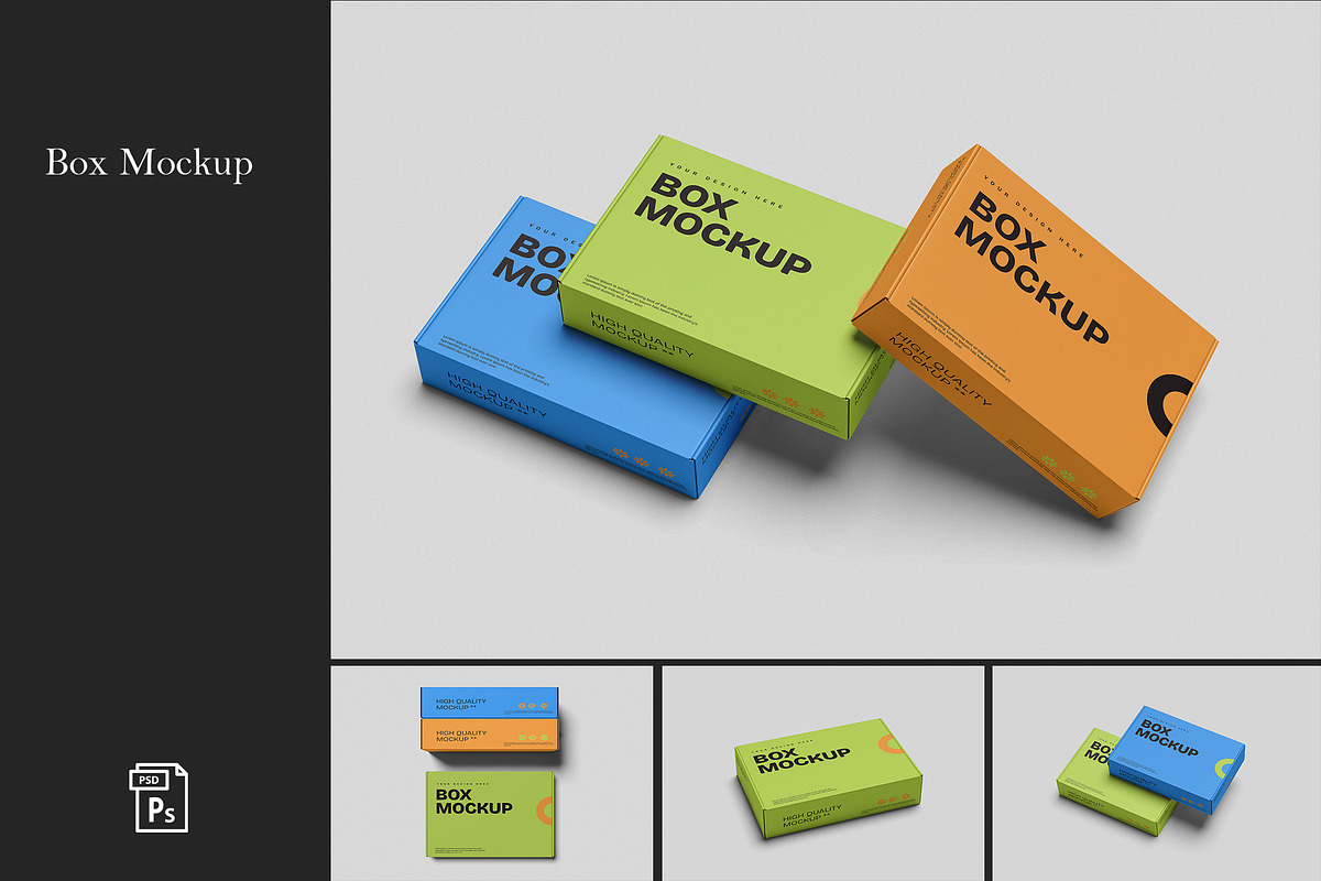 Box Mockup, a Packaging Mockup by SimpangGraphics (Photo 1 of 5)
