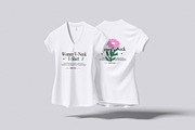 Women V-Neck T-Shirt Mockup, a Shirt Mockup by Rielismee (Thumbnail 3 of 6)