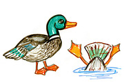 Whimsical Ducks Clipart, an Illustration by Willy Nilly Studio (Thumbnail 3 of 3)