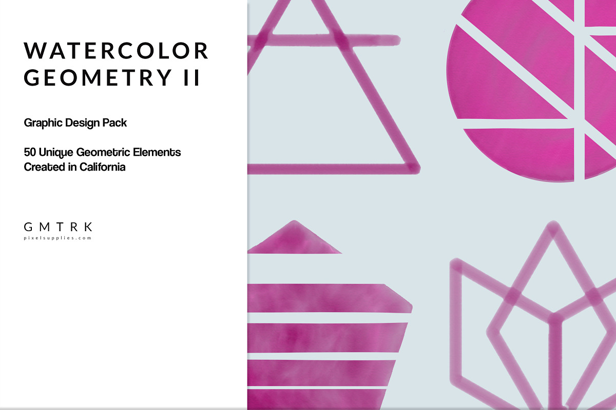 Watercolor Geometric Design Kit II, an Object Graphic by Pixel Supplies (Photo 1 of 5)