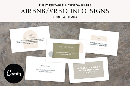 Arches Info Signs for Airbnb Hosts