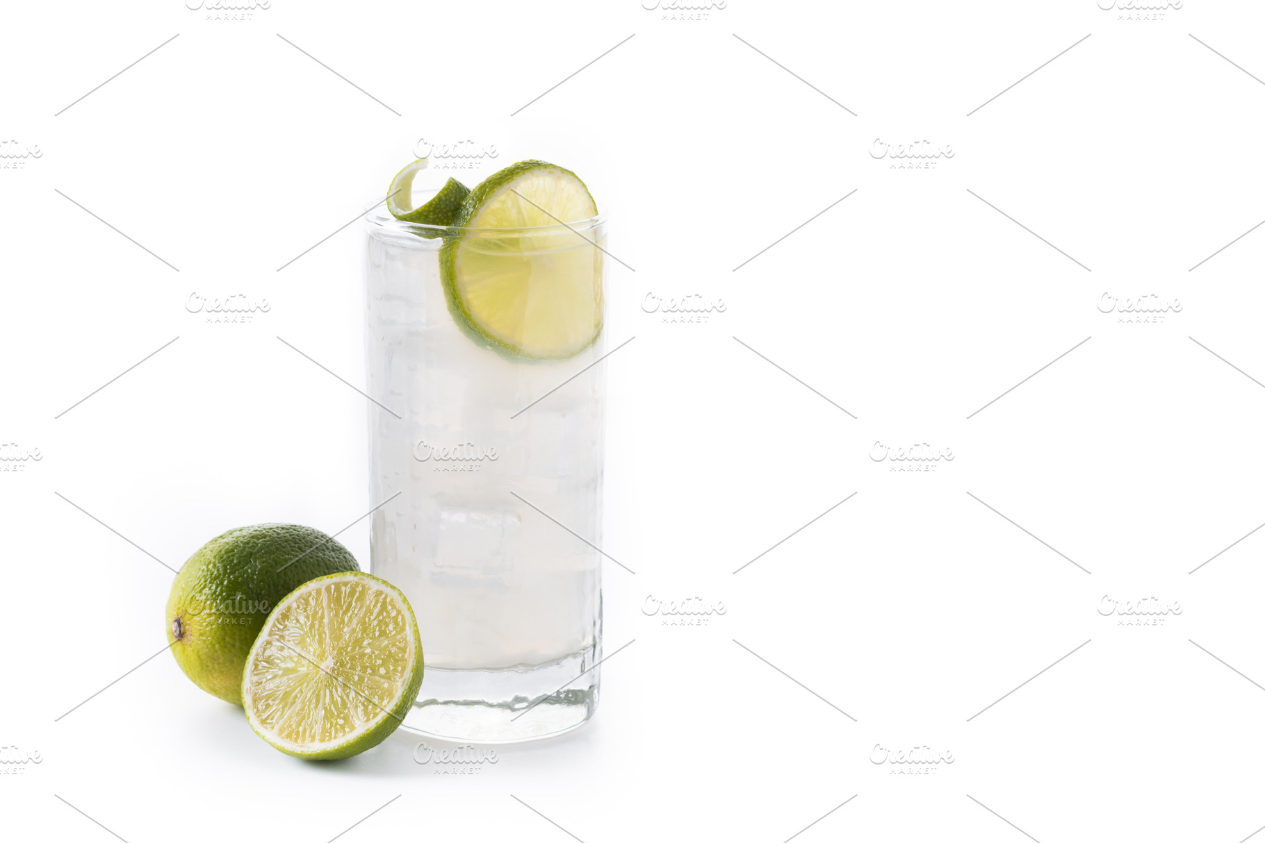 Gin Fizz cocktail isolated on white background, a Food & Drink Photo by etorres69