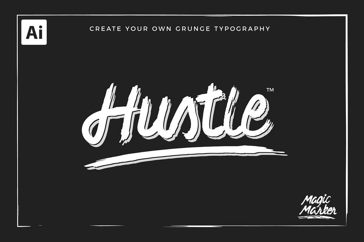 Marker Brushes For Illustrator, a Brush Add-On by AndrewPixel (Photo 3 of 5)