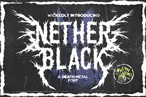 Nether Black Death Metal Font, a Blackletter Font by Letterhend Studio