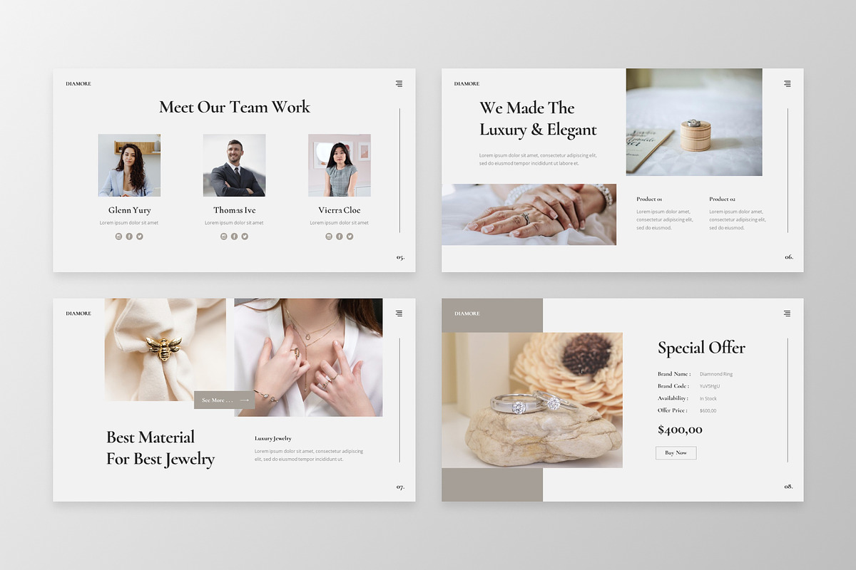 Diamore - Jewelry Keynote Template, a Presentation Template by MtvtdArt (Photo 2 of 6)