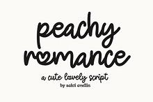 Peachy Romance - Cute Lovely Script