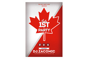 1st July Canada Day Flyer Poster