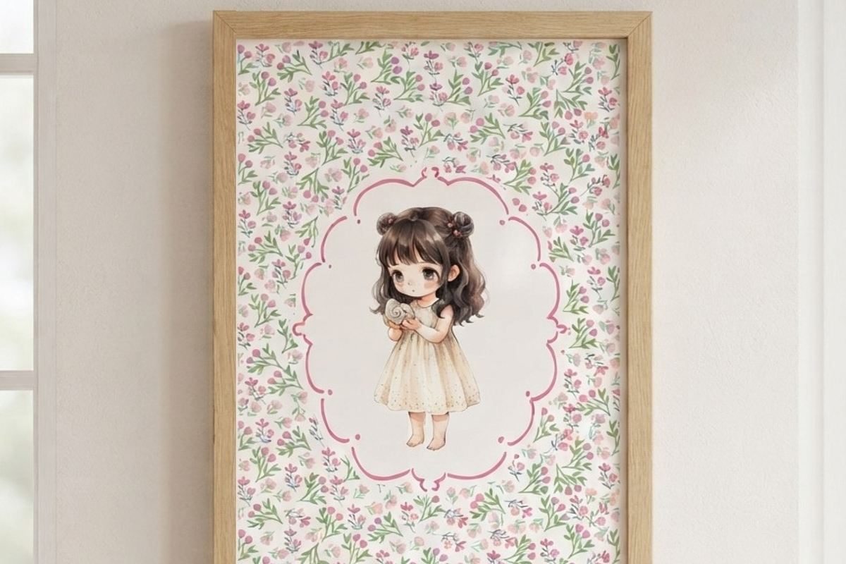 Set of 6 Whimsical girls Wall Decor, a Decorative Illustration by Pink_bloom (Photo 8 of 10)