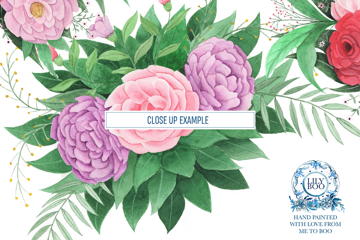 Super Pink Floral Bundle 151 PNGs, a Texture Illustration by LilyBoo Clipart (Photo 2 of 7)