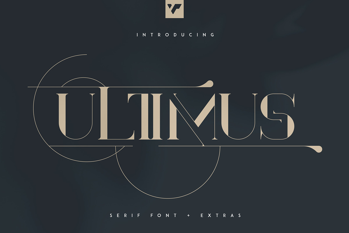 Ultimus serif font + Extras