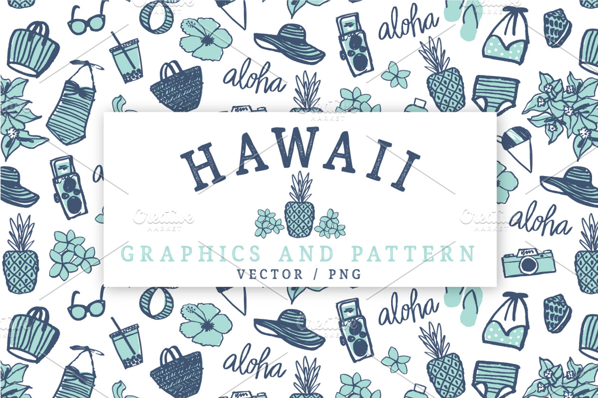 Hawaiian Graphics Set, an Object Graphic by Allie Richardson Design (Photo 1 of 3)