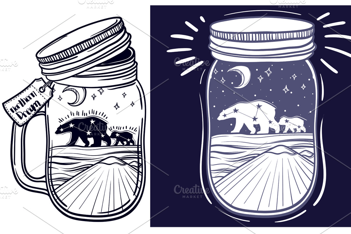 northern constellation bears, a Pattern Graphic by Vavavka (Photo 9 of 9)