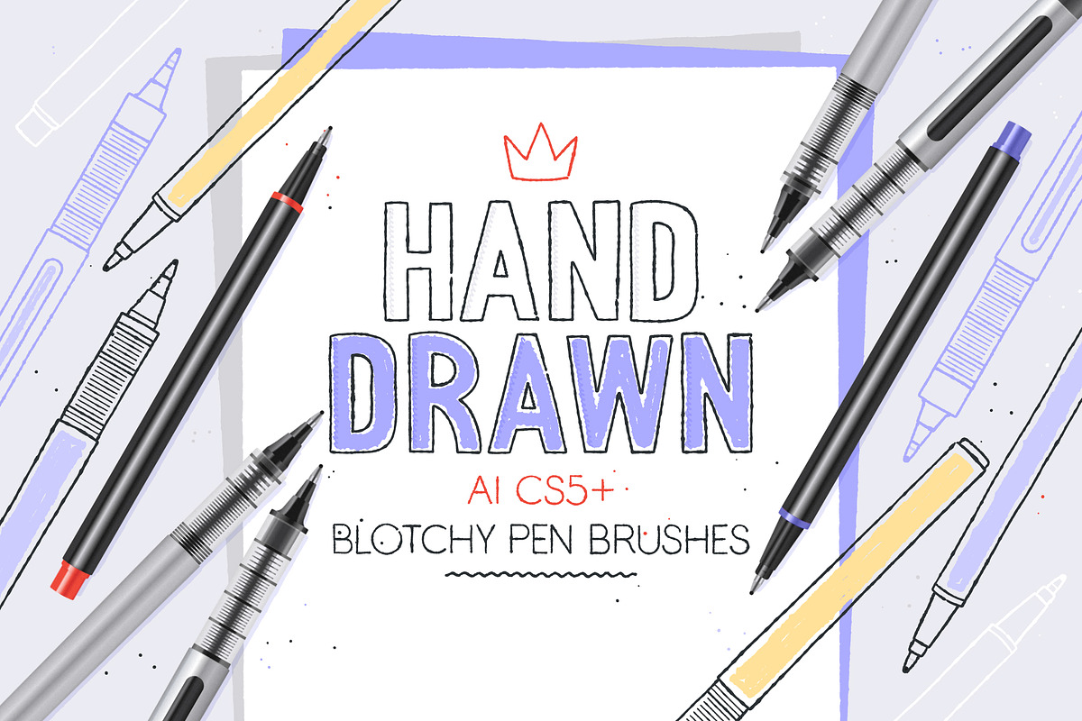 Blotchy Pen Brushes, a Brush Add-On by Side Project (Photo 1 of 7)