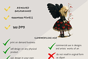 VALENTINE BLACK ANGELS CLIPART PACK, a Person Illustration by Daring Digies (Thumbnail 6 of 10)