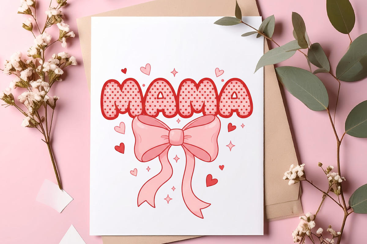 Coquette Valentine Mama Png, an Illustration by SinaCreation (Photo 7 of 11)