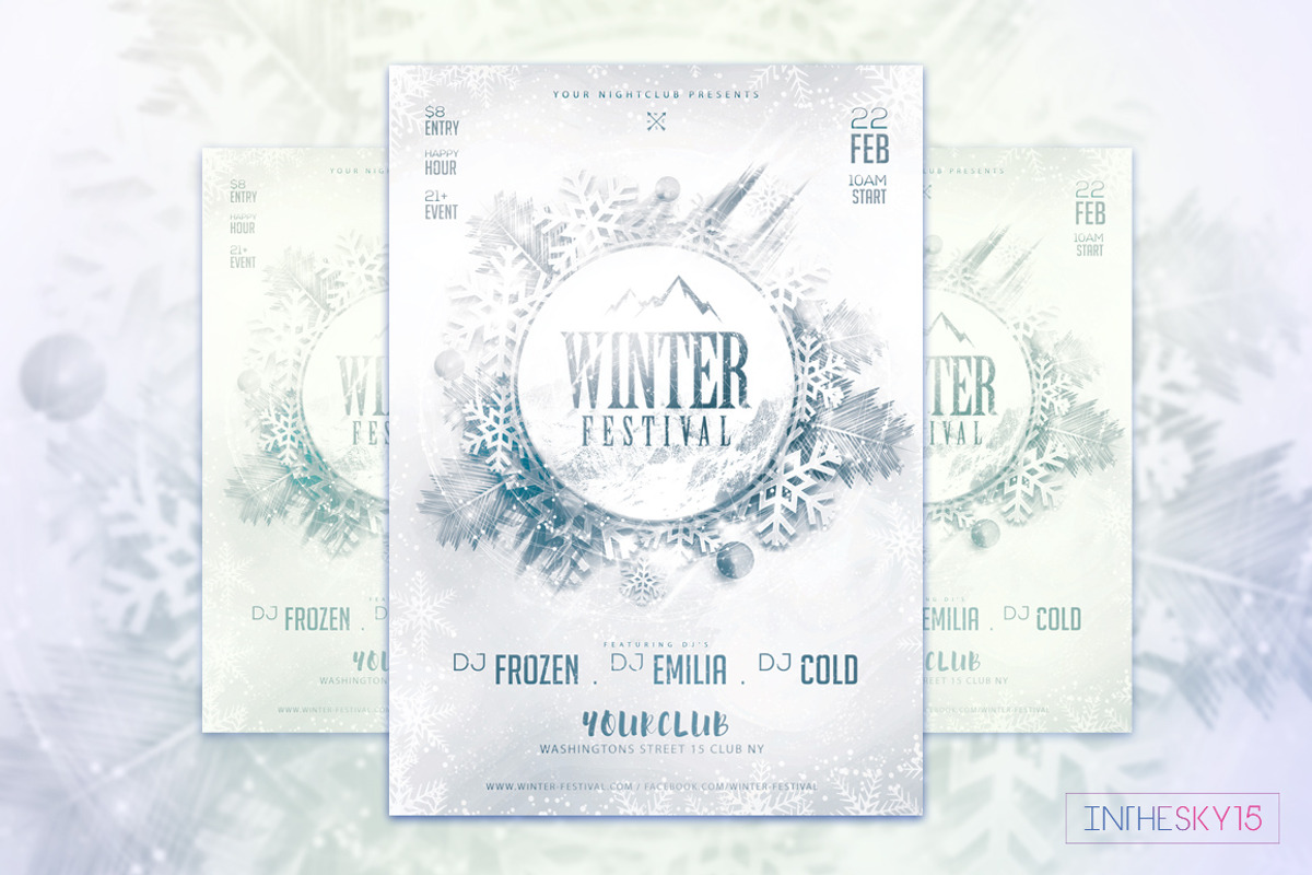 Winter Festival Flyer Template, a Flyer Template by InTheSky15 (Photo 5 of 9)