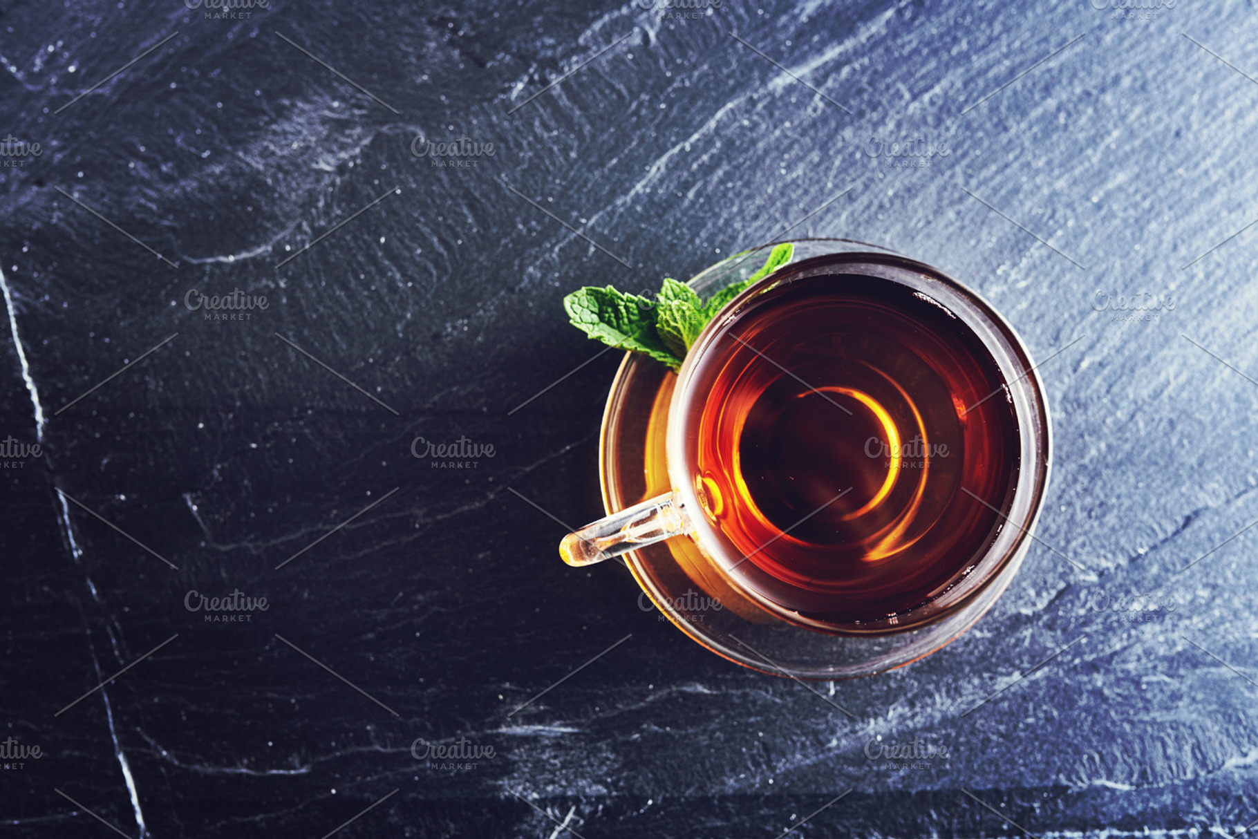 top down photo of tea, a Food & Drink Photo by RezArt
