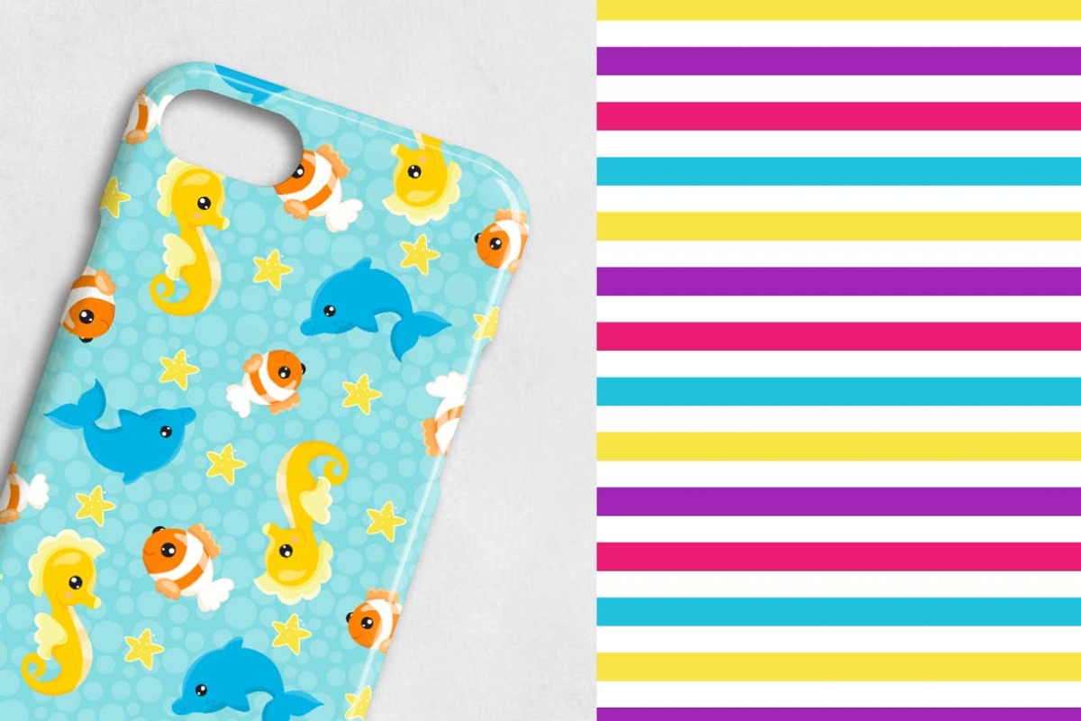 BABY MERMAIDS Pattern collection, a Pattern Graphic by PrettyPatterns (Photo 3 of 5)
