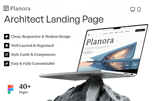 Planora - Architect Landing Page, an UI Kit Template by Portal Studios