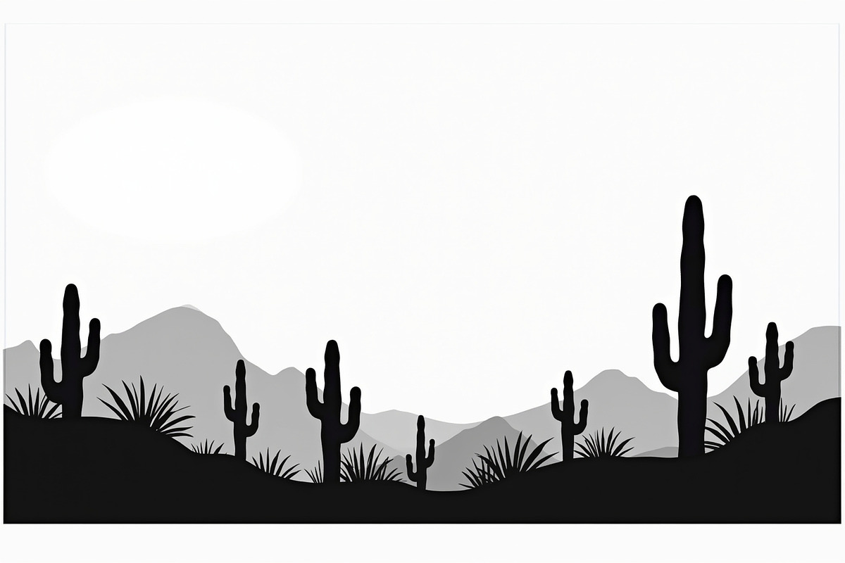 Monochrome Desert Nature Silhouette, an Illustration by jahid234 (Photo 10 of 15)