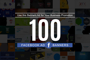 100 Facebook Adsense Banners PSD