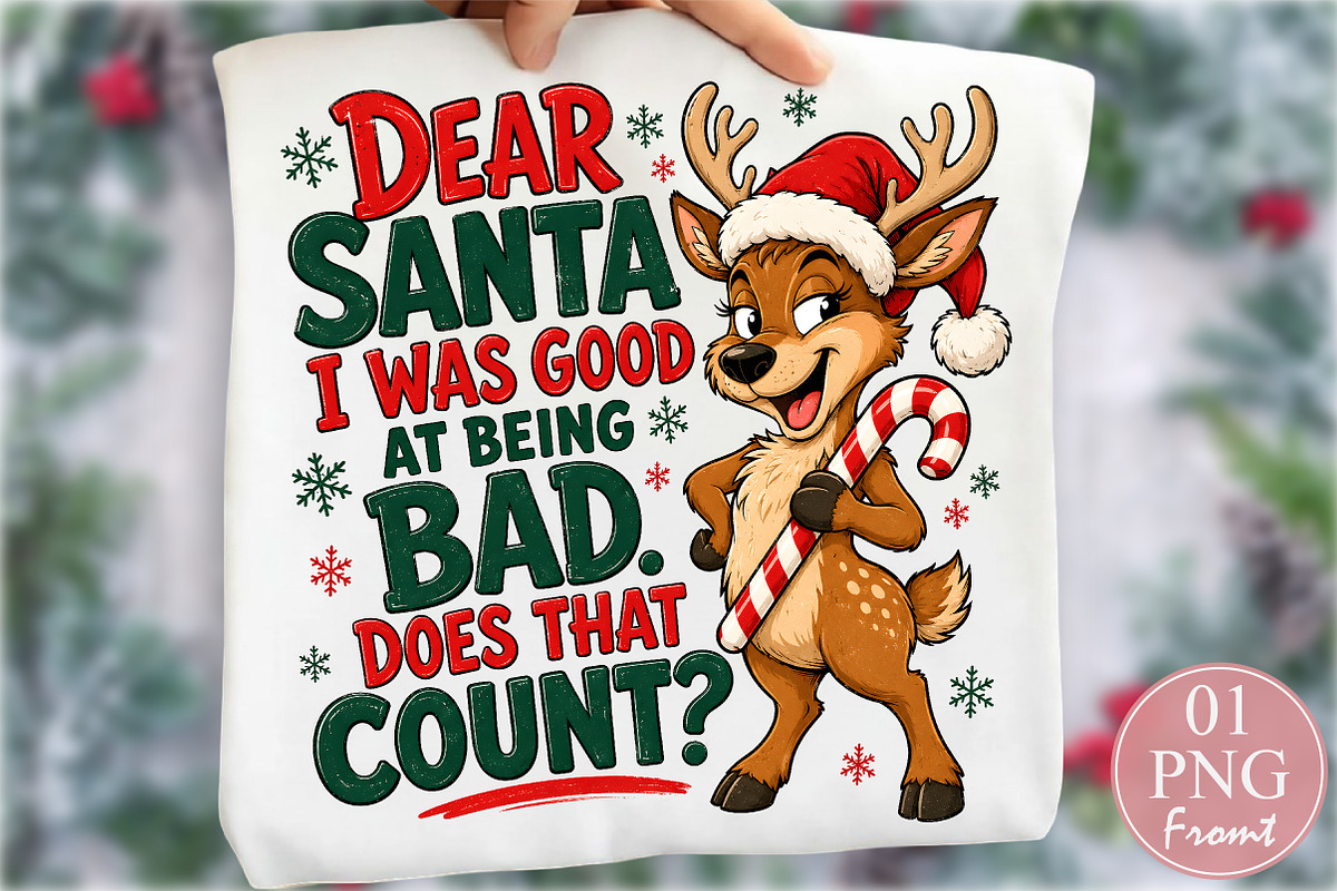 Dear Santa I Was Good At Being Bad, a Seasonal Illustration by Rose Art (Photo 1 of 4)