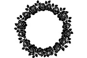 Black Floral Wreath Frame Set, an Illustration by Designer_Momina (Thumbnail 13 of 20)