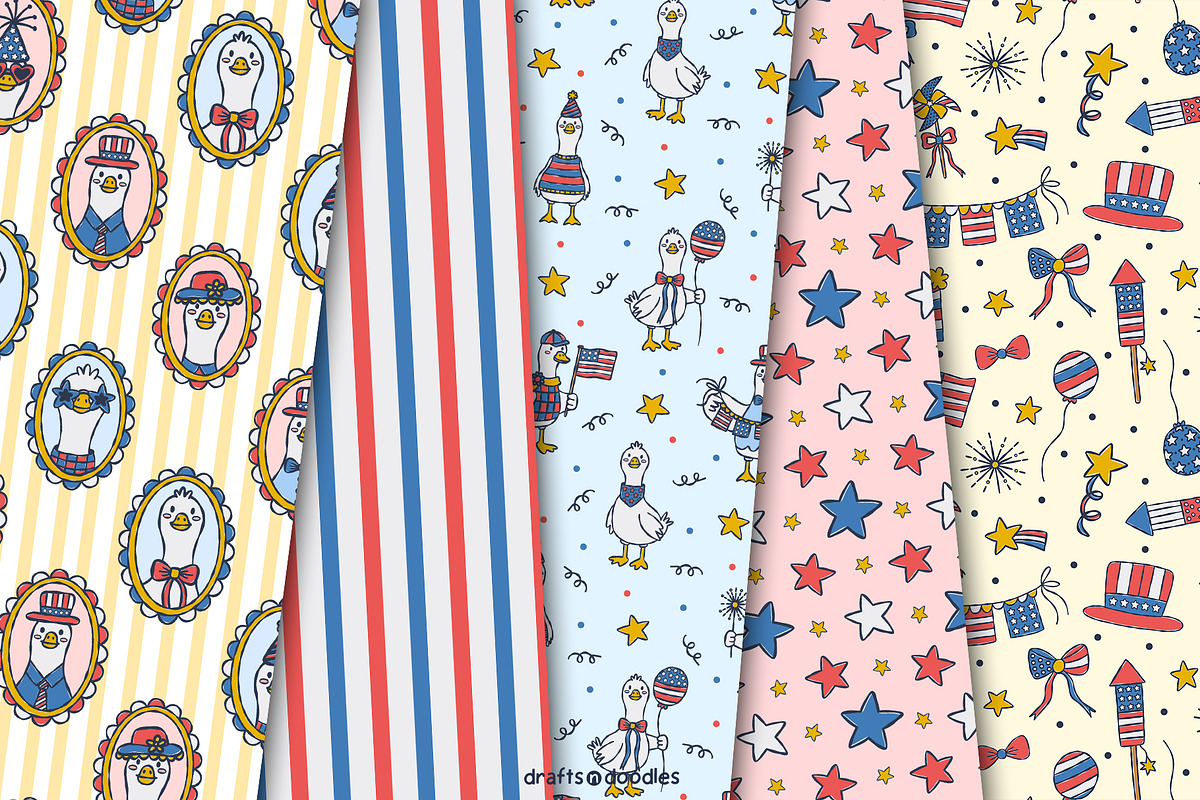 4th of July Preppy Patriotic Bundle, an Object Illustration by Drafts n Doodles (Photo 9 of 14)