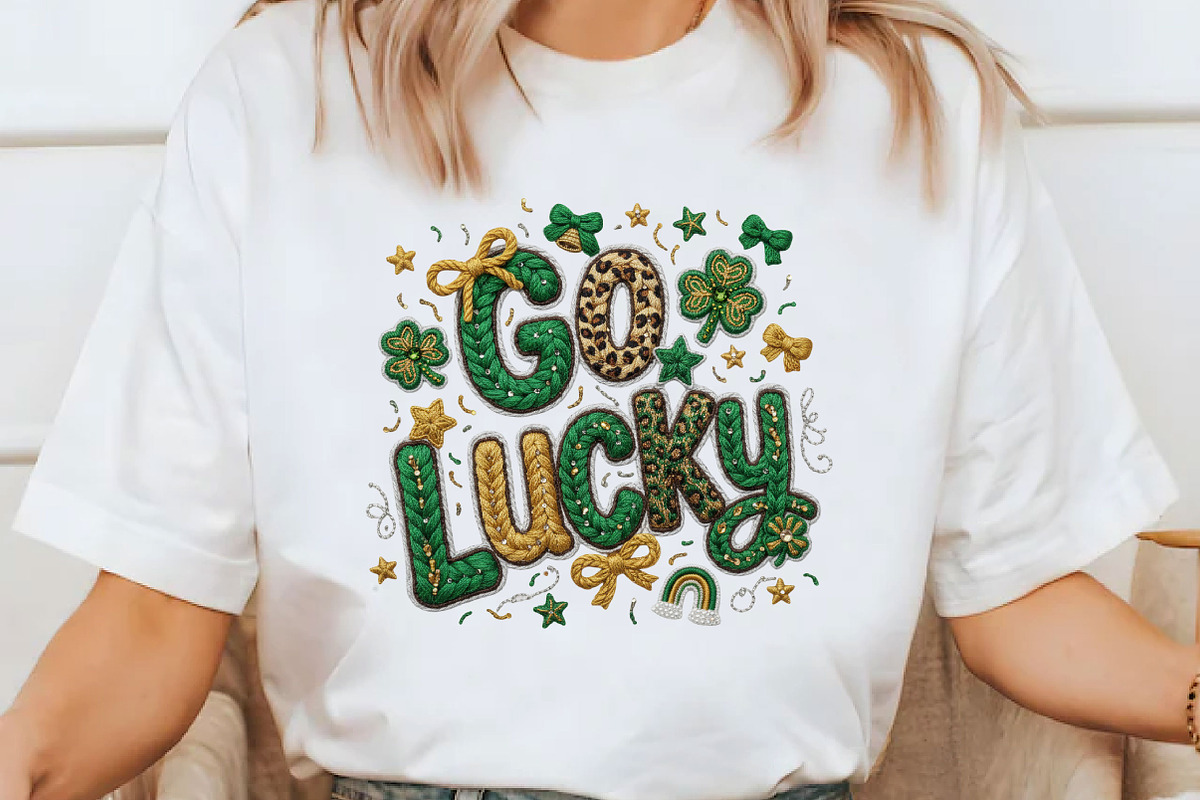 St Patricks Png Faux Yarn Go Lucky, an Illustration by Designking (Photo 2 of 6)