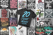 20 T-shirt design collection., an Illustration by Urbanshop (Thumbnail 1 of 5)