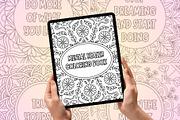 Mental Health Adults Coloring Book, a Print Template by Kristina Chistiakova (Thumbnail 2 of 4)