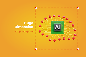 3D Artificial Intelligence Icon