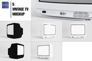 CRV Vintage TV Mockup