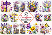 Spring garden sublimation clipart, an Illustration by RobertsArt (Thumbnail 1 of 7)