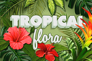 Tropical Flora, Vector & Raster Pack, an Illustration by PixelMoshpit (Thumbnail 1 of 2)