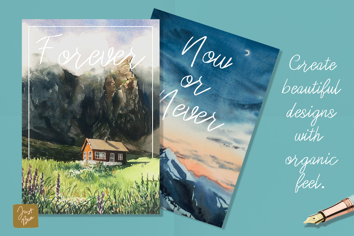 Helena a hand-drawn calligraphy font preview 6