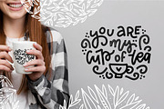 I love tea - clipart & lettering, a Decorative Illustration by Lana Sham (Thumbnail 9 of 13)