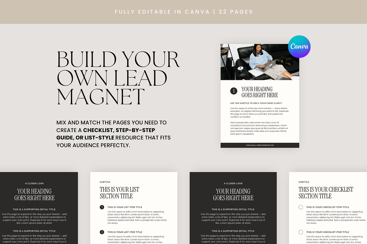 Lead Magnet Template | Canva, a Marketing Template by Rosetta Lane Design (Photo 3 of 8)